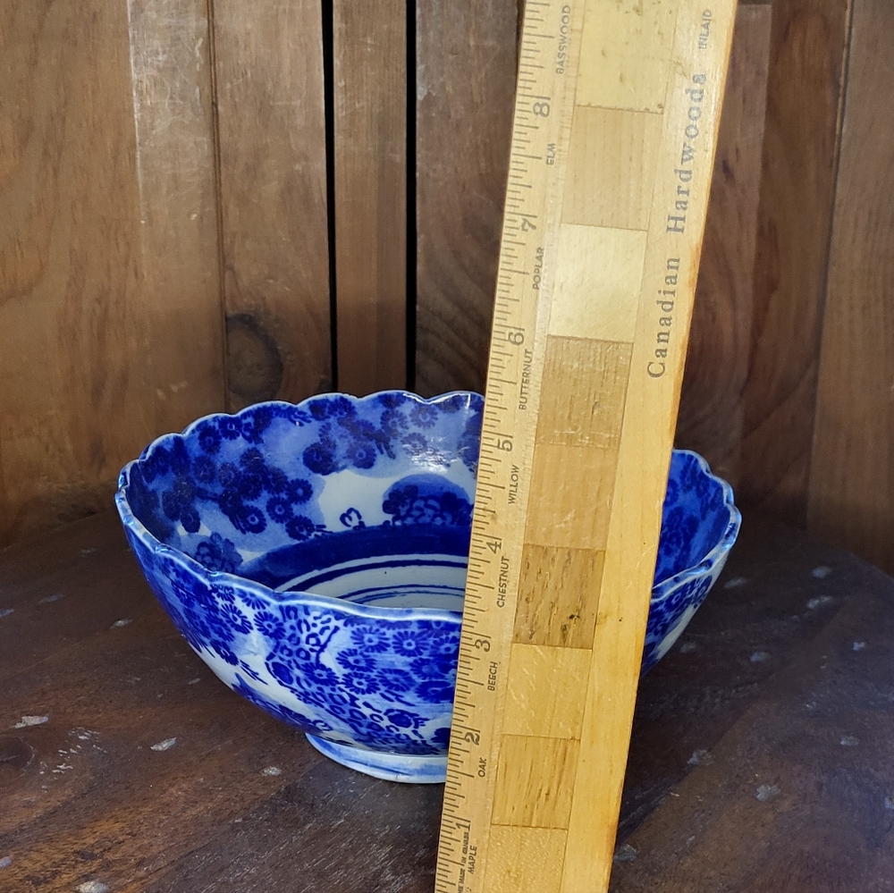 Blue Floral Ceramic Bowl - Picture 4 of 12